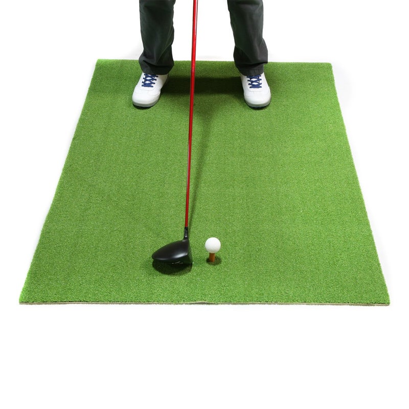 Orlimar Golf Mat, Practice Indoor or Outdoor, 3â€™ x 5â€™ Artificial Turf Hitting Mat with Rubber Tee - Image 1